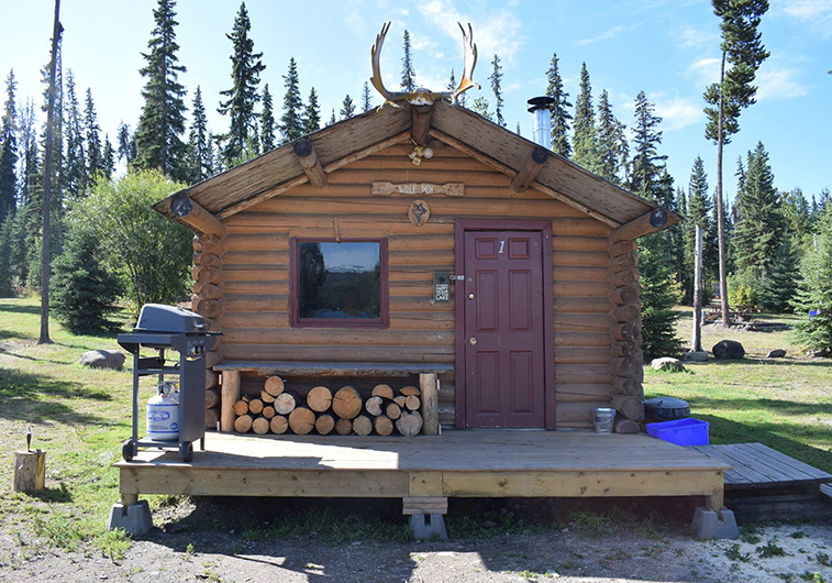 The Wolf Den cabin at Finger Lake Wilderness Resort, Vanderhoof, BC