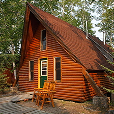 One of the private cabins at Kississing Lodge, Flin Flon, Manitoba