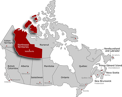 Canada Map - Northwest Territories