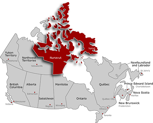 Canada Map - Nunavut