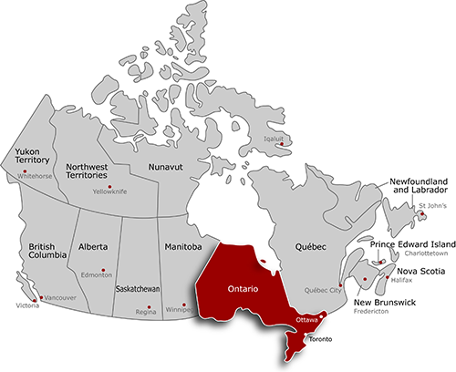 Canada Map - Ontario