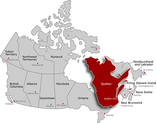 Canada Map - Quebec